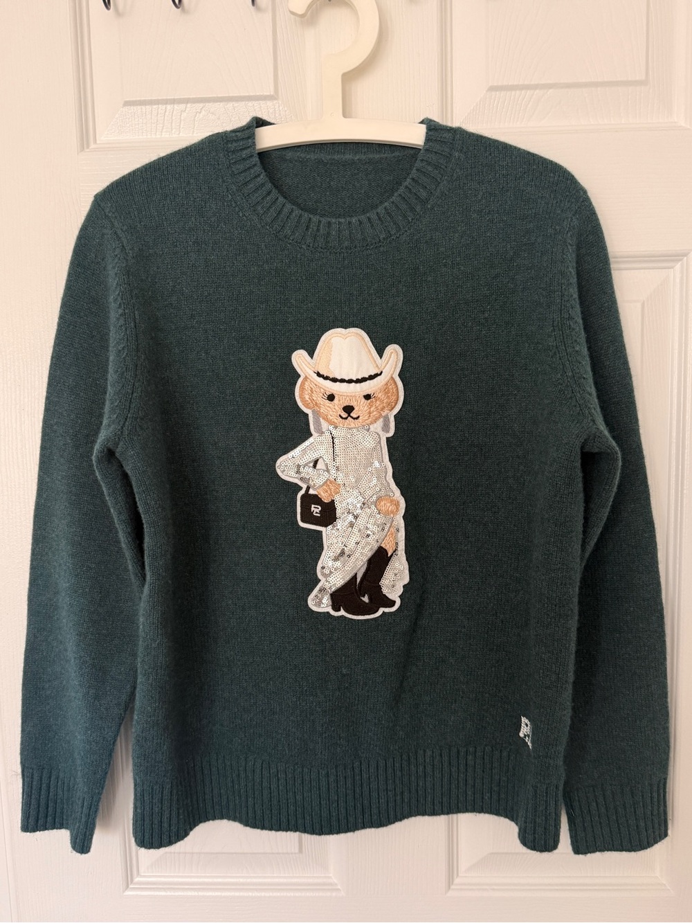 Ralph Lauren Purple Label Line Teal Crewneck Sweater - Picture 3 of 9